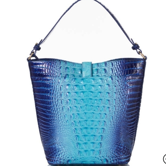 🔹️ BRAHMIN🔹️ shira affinity ombre melbourne bucket crossbody bag NWT ✨️🩵 - Picture 3 of 6